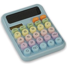 Hesap Makinesi Daktilo Stili Büyük LCD Ekran Kolay Okuma Yuvarlak Tuşlu Hesap Makinesi 12 Haneli 20 Tuşlu