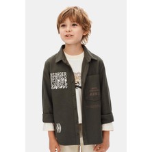 Planet Erkek Gömlek - Yeşil Haki