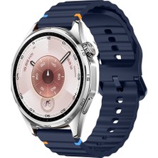 Huawei Watch Gt6 46MM Ile Uyumlu Dalga Desenli Tokalı Yumusaş Soft Silikon Kordon