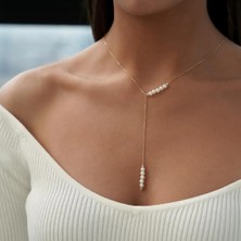 Zincirde Inciler Altın Kolye