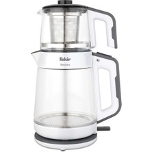 Şık Beyaz ve Gri Çay Makinesi ile Leziz Çay Keyfi