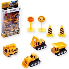 Iş Makinaları 8 Parça Araç Seti - Inşaat Seti (Lisinya)