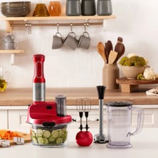 2500W Turbo Mutfak Robotu, 4 Çelik Bıçak, Çok Renkli, Rendeleme ve Doğrama Fonksiyonu