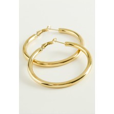 Boru Lüks Çelik Halka Küpe 5 cm