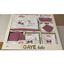 Unisex 0-3 Ay Bebeklere Gaye Organik Uyuyan Tavşan Nakışlı 10 Lu Set