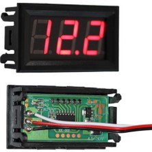 kzy mobilyal PowerMaster PM-23276 DC 4.5-100V Dijital Panel Voltmetre 0.56" Kırmızı LED Ekranlı Voltaj Göstergesi