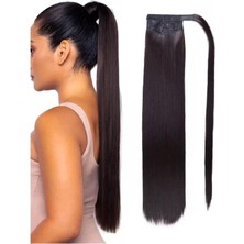 Zeysum Kahverengi At Kuyruğu Saç Bağlamalı Postiş 60 cm Isıya Dayanıklı