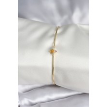 Sinek Figürlü Gold Renk Pirinç Kadın Bileklik