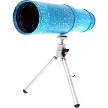 50X50 Panda Metal Gövde Tek Gözle Büyük Mercek Korsan Dürbün Mavi ( Lisinya )