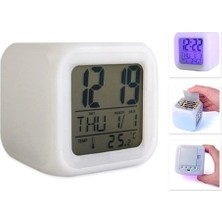 Renk Değiştiren Dijital Alarm Küp Saat ( Lisinya )