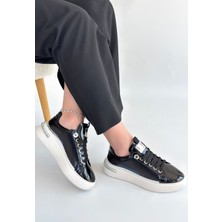 Hley Siyah Rugan Paraşüt Detaylı Bağcıklı Spor Ayakkabı - Lisinya