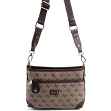 Silver Polo  Kadın Çapraz Çanta 1160-47939 Sılver Polo Çapraz Bayan Çantası M178 Koyu Bej-Mat Kahve