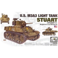Afv Club AF35053 1/35 Ölçek, M3A3 Light Tank, Plastik Model Kiti