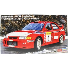 Hasegawa 20666 1/24 Ölçek, Mitsubishi Lancer Evolution VI (1999 Monte-Carlo Rally Winner) (Limited Edition) Yarış Aracı Plastik
