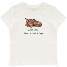 Take A Nap Baskılı Baby Tee Crop Top