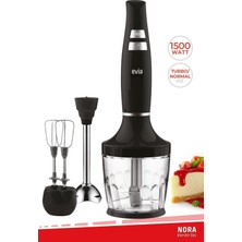 1500W Sessiz Hız Ayarlı 3'ü Birlikte Doğrama ve Karıştırma Blender Seti Siyah