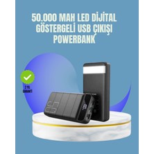 Tüm Cihazlarla Uyumlu 50.000 Mah Powerbank – Yüksek Kapasiteli, LED Gösterge ve Akıllı Koruma Fonksiyonlu