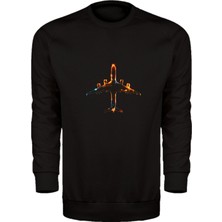 Neon Yolcu Uçağı Unisex Sweatshirt