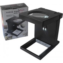 -Katlanır Plastık,led Işıklı Test Cıhazı Büyüteç 2.5X90MM ( Lisinya )