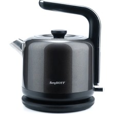 Koyu Gri 1.7l Metalik Su Isıtıcı, Şık ve Pratik Kullanım