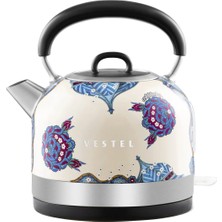 Retro Bej Çini Su Isıtıcı, Şık ve Kullanışlı Ev Dekoru Seçeneği