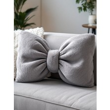 Fiyonk Görünümlü Xxl Yastık Dolgulu Peluş Kumaş Fiyonk Kurdele Hediye Yastık Kırlent Minder