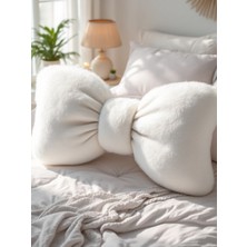 Fiyonk Görünümlü Xxl Yastık Dolgulu Peluş Kumaş Fiyonk Kurdele Hediye Yastık Kırlent Minder