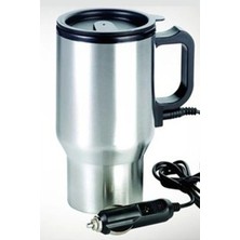 Gri Araç Içi Su Isıtıcı Termos Bardak, Çakmak Girişli, Pratik ve Şık Tasarım