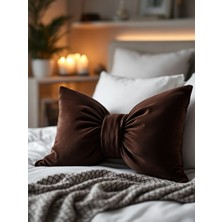 Fiyonk Görünümlü Xxl Yastık Dolgulu Peluş Kumaş Fiyonk Kurdele Hediye Yastık Kırlent Minder