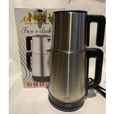 Gri 1700W Paslanmaz Çelik Çaycı ve Su Isıtıcı, Ikili Isıtma Fonksiyonu