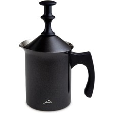 Siyah Çelik Süt Köpürtücü 400 Ml, Dayanıklı ve Şık Tasarım