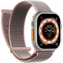 Microsonic Apple Watch Se 3 44MM Hasırlı Kordon Woven Rose Gold