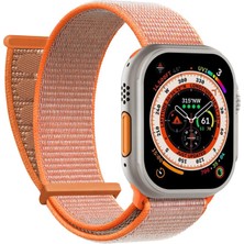 Microsonic Apple Watch Series 11 42MM Hasırlı Kordon Woven Turuncu