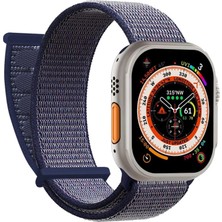 Microsonic Apple Watch Series 11 42MM Hasırlı Kordon Woven Lacivert