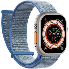 Microsonic Apple Watch Ultra 3 Hasırlı Kordon Woven Mavi