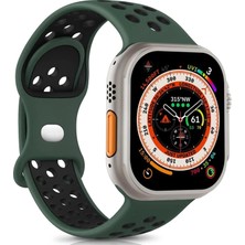 Microsonic Apple Watch Se 3 44MM Kordon Rainbow Band Yeşil Siyah