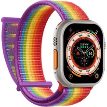 Microsonic Apple Watch Se 3 44MM Hasırlı Kordon Woven Pride Edition