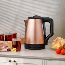 Paslanmaz Çelik Su Isıtıcı, Rose Gold, Elektrikli Kettle, Şık ve Pratik Tasarım
