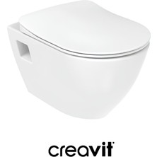 Creavit Terra Kanallı Beyaz Asma Klozet TP325, Creavit Terra Duck Yavaş Kapak