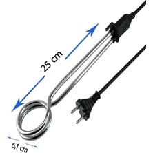 Gri Çelik Su Isıtıcı 220V-1500W, Dayanıklı ve Şık Tasarım