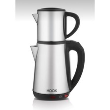 Şık Paslanmaz Çelik Çay Makinesi ve Su Isıtıcısı, 1.8l Kapasite