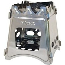 Nurgaz Inox Paslanmaz Ateş Kutusu Portatif ve Kolay Kurulumlu İnox Malzeme ile Kamp İçin İdeal