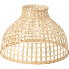 Sarkıt Lamba Abajur Başlığı, Bambu, 36X25 cm