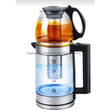 Ledli 1500W 2l Cam Isıtıcı, Süzgeçli Çay Demliği, Şık ve Kullanışlı Tasarım