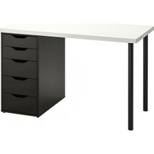 Çalışma Masası, Beyaz-Venge, 120X60 Cm, Lagkapten, Adıls