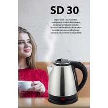 Yeşil 1.2 Litre Elektrikli Su Isıtıcı, Modern ve Şık Tasarım