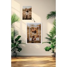 Kişiye Özel Figgo Stili 3D Karakter Efektli Çerçeve Baskı, Lamine Çerçeveli Fotoğraf Tablosu