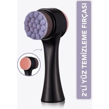 Ikili Ergonomik Yüz Temizleme Fırçası, Nazik ve Etkili Bakım Sağlar