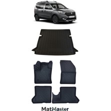 Dacia Dokker 2021 Model 5d Premium Ekstra Havuzlu Paspas ve Bagaj Havuzu Set