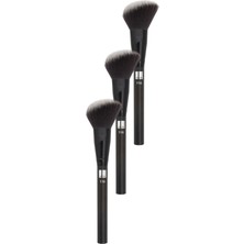 Üçlü Eğik Allık Fırçası Seti, Doğal ve Şık Makyaj Aksesuarları